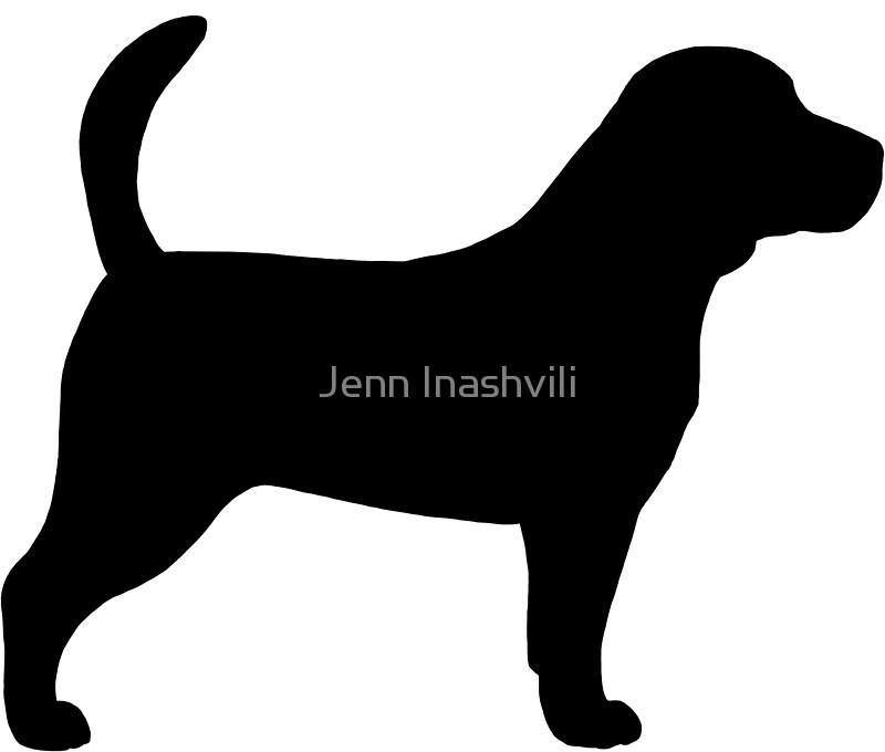 800x680 Beagle Silhouette(S) Stickers By Jenn Inashvili Redbubble