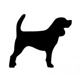 264x264 Beagle Dog Silhouette Car Decal Sticker Sillouettes