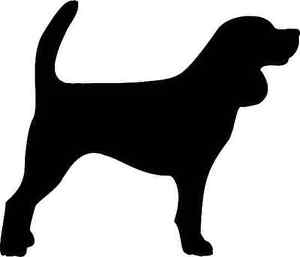 300x257 Beagle Silhouette Dog Car Decal Sticker Ebay