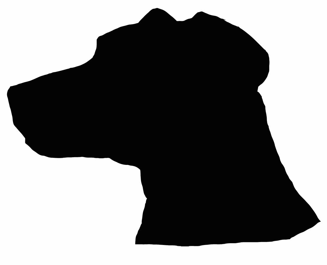 1111x900 Unique Dog Head Silhouette Library