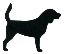 214x182 Beagle Silhouette Laser Die Cut