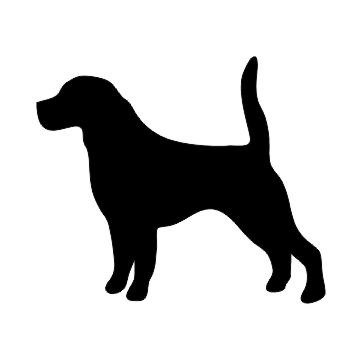 360x360 Beagle Dog Silhouette Custom Die Cut Vinyl Decal Sticker