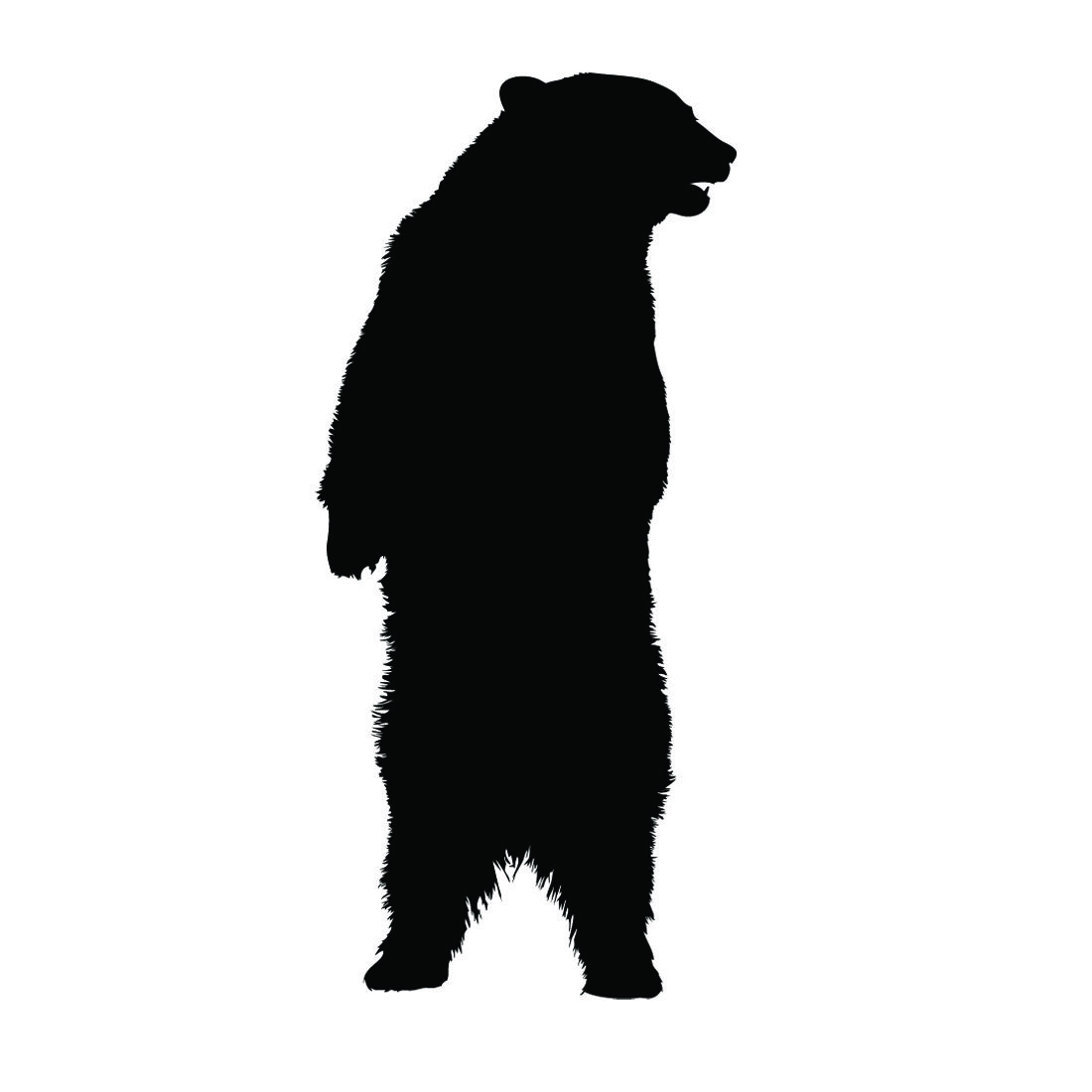 1100x1100 Standing Bear Silhouette Stencil Quilting Bear