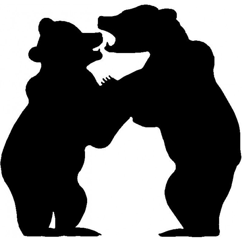 800x800 Bear Cubs Silhouette Wall Hanging Magnetic Memo Board