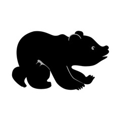 Bear Cub Silhouette at GetDrawings | Free download