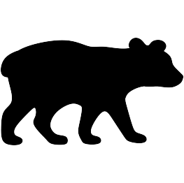 263x262 Bear Cub Silhouette Cricut Silhouettes, Bears