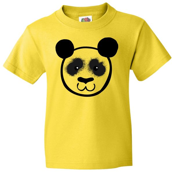 600x598 Panda Bear Face Silhouette Kids T Shirt Teeshirtpalace