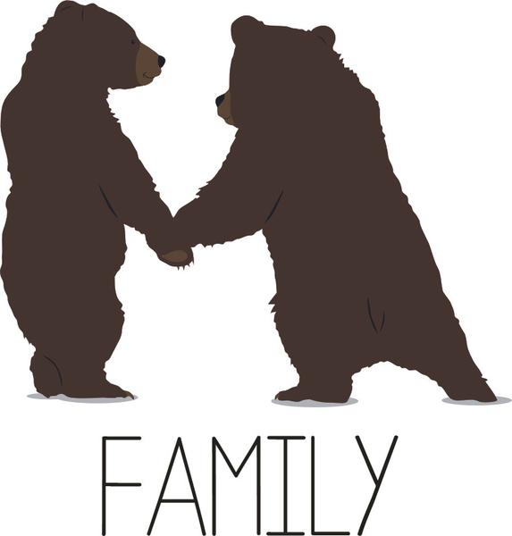 573x600 Bear Cubs Family Wild Animals Kids Cartoon Long Sleeve Baby Rib T