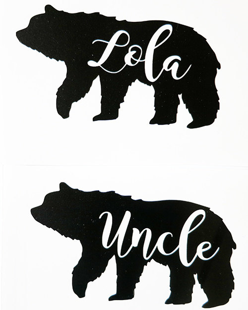 500x625 Bear Family Iron On Decal Applique Decal.heat Transfer