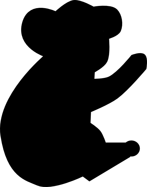 468x598 Koala Bear Silhouette Clip Art