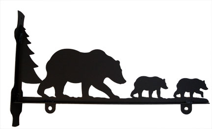 432x264 Village Wrought Iron Bear Family