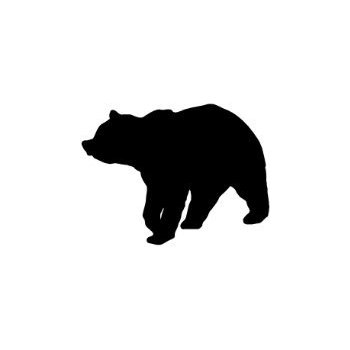 350x350 Grizzly Bear Paw Print Car Window Vinyl Decal Sticker