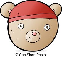 211x194 Teddy Bear Head Cartoon Vector Clip Art