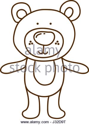 300x420 Vector Illustration Of Brown Bear Silhouette Stock Vector Art