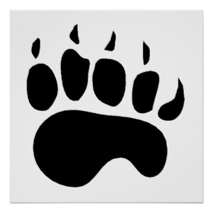 307x307 Bear Paw Posters Zazzle