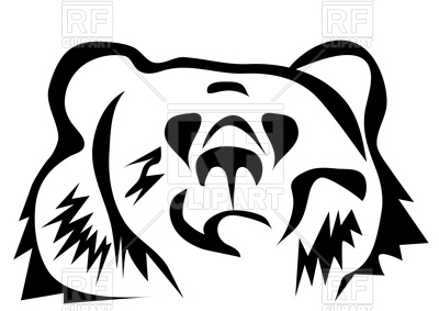 400x283 Brown Bear Silhouette Royalty Free Vector Clip Art Image