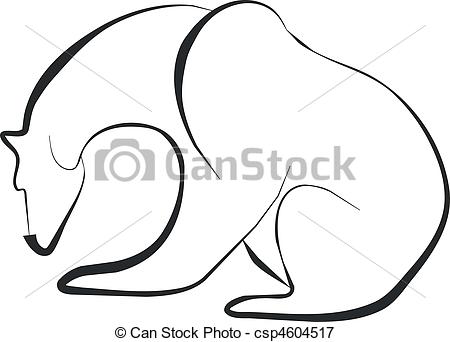 450x342 Bear Silhouette In Black Vectors Illustration