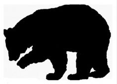 236x169 Bear Silhouette Stencil