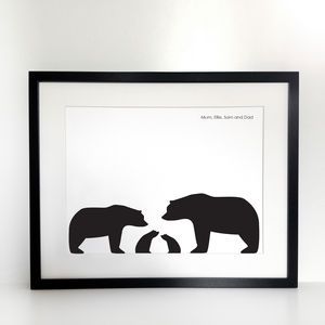 300x300 Bear Silhouette Family Portrait, Build Your Own Artistic