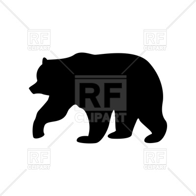 400x400 Bear Black Color Icon Royalty Free Vector Clip Art Image