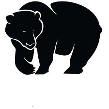 225x225 Grizzly Bear Standing Silhouette Car Decal Sticker Ebay