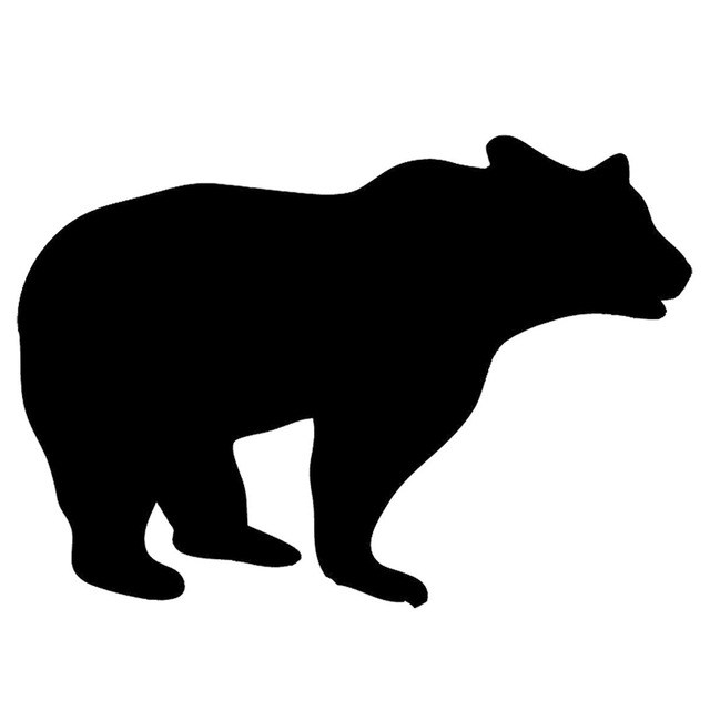 640x640 Grizzly Bear Silhouette Clip Art