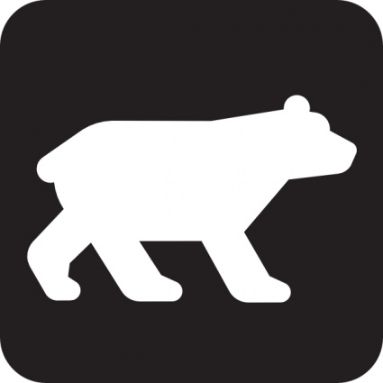 425x425 Bear Viewing Black Clip Art Vector, Free Vector Images