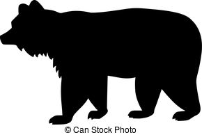 290x194 Bear Silhouette Clip Art Vector