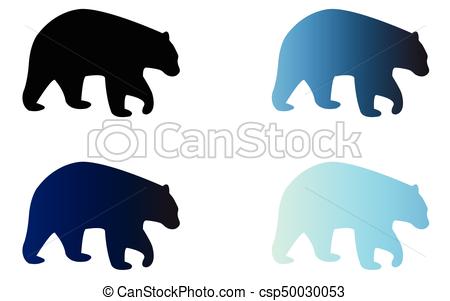 450x301 Four Silhouettes Of Logo Bears. Four Silhouettes Of Bears
