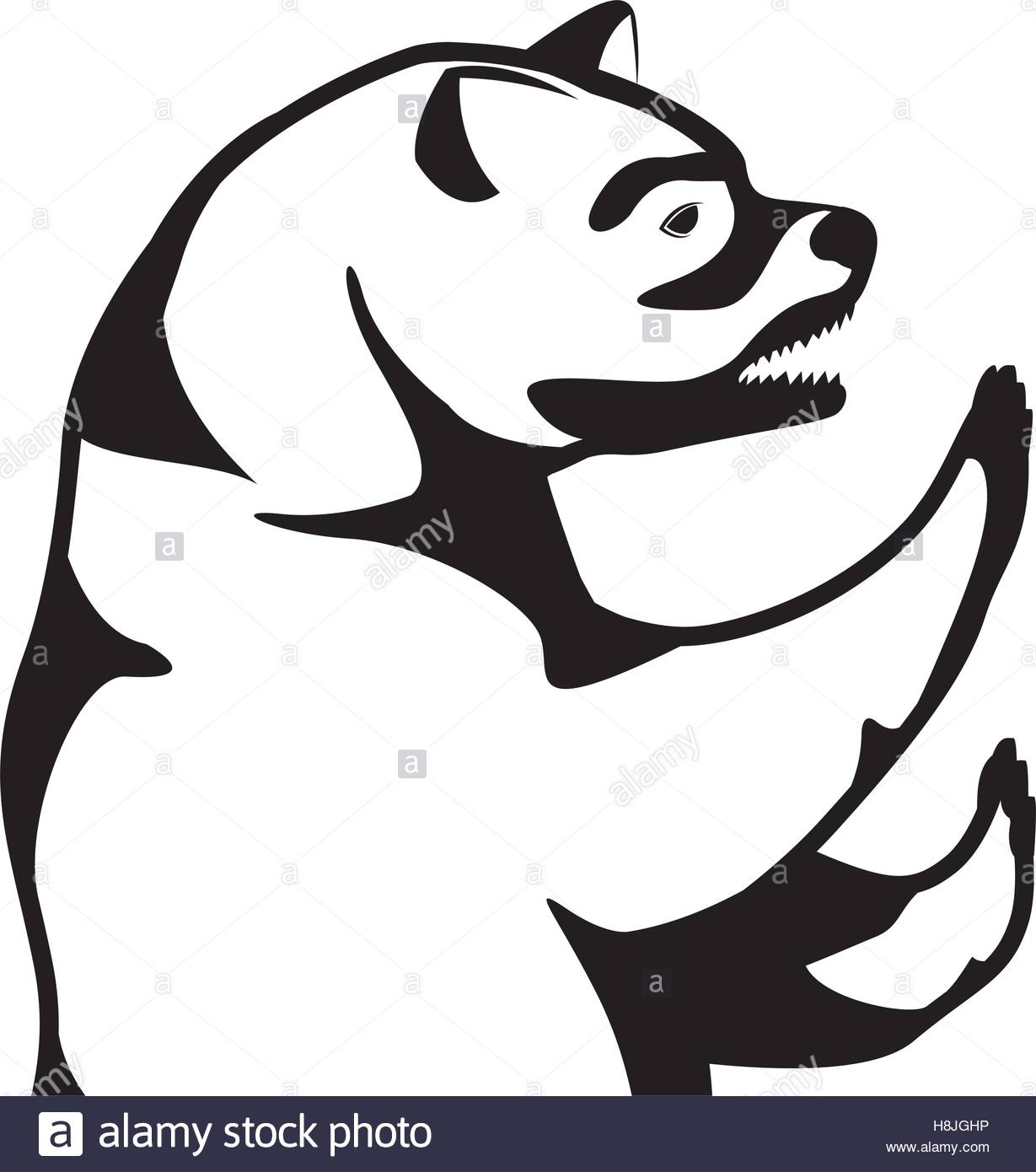 1229x1390 Monochrome Silhouette With Half Body Bear Vector Illustration