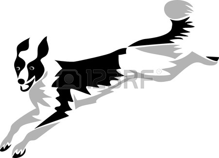 450x324 Bearded Collie Clipart Silhouette