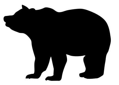 465x330 Bear Silhouette Dxf File Free Download