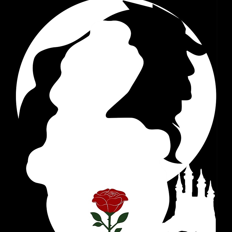 800x800 Beauty And The Beast Silhouette Throw Pillows By Suescreations