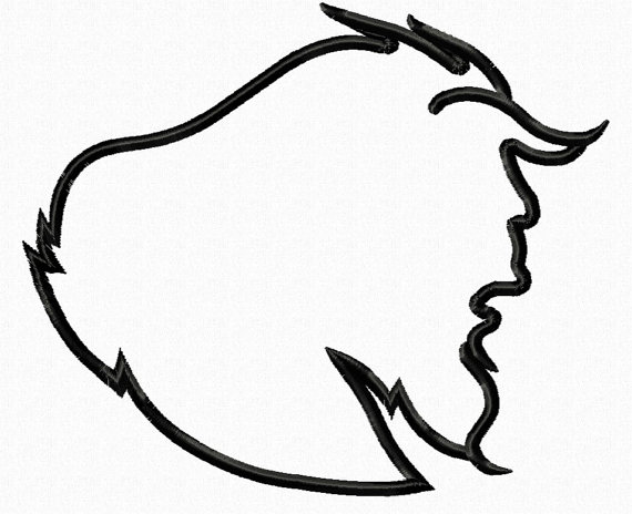 570x464 Beast Silhouette Embroidery Machine Applique Instant