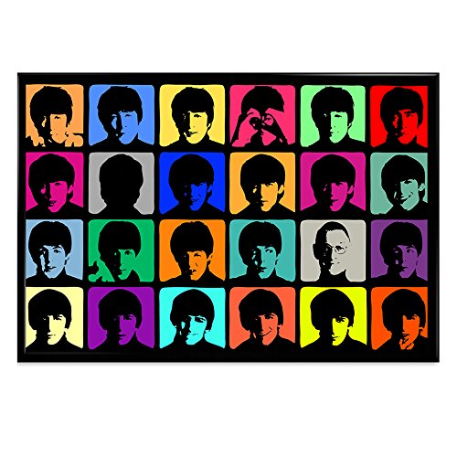 500x500 Print Avenues Pl0234 The Beatles Color Silhouette Framed Poster By