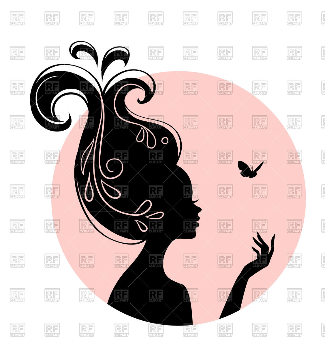 1127x1200 Silhoette Girl Clipart