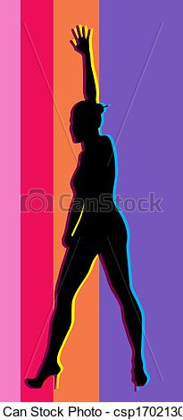 205x470 Beautiful Girl Silhouette Vector Illustration Vector Clipart