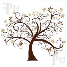236x236 Abstract Tree Silhouette, Symbol Of Vector Illustration