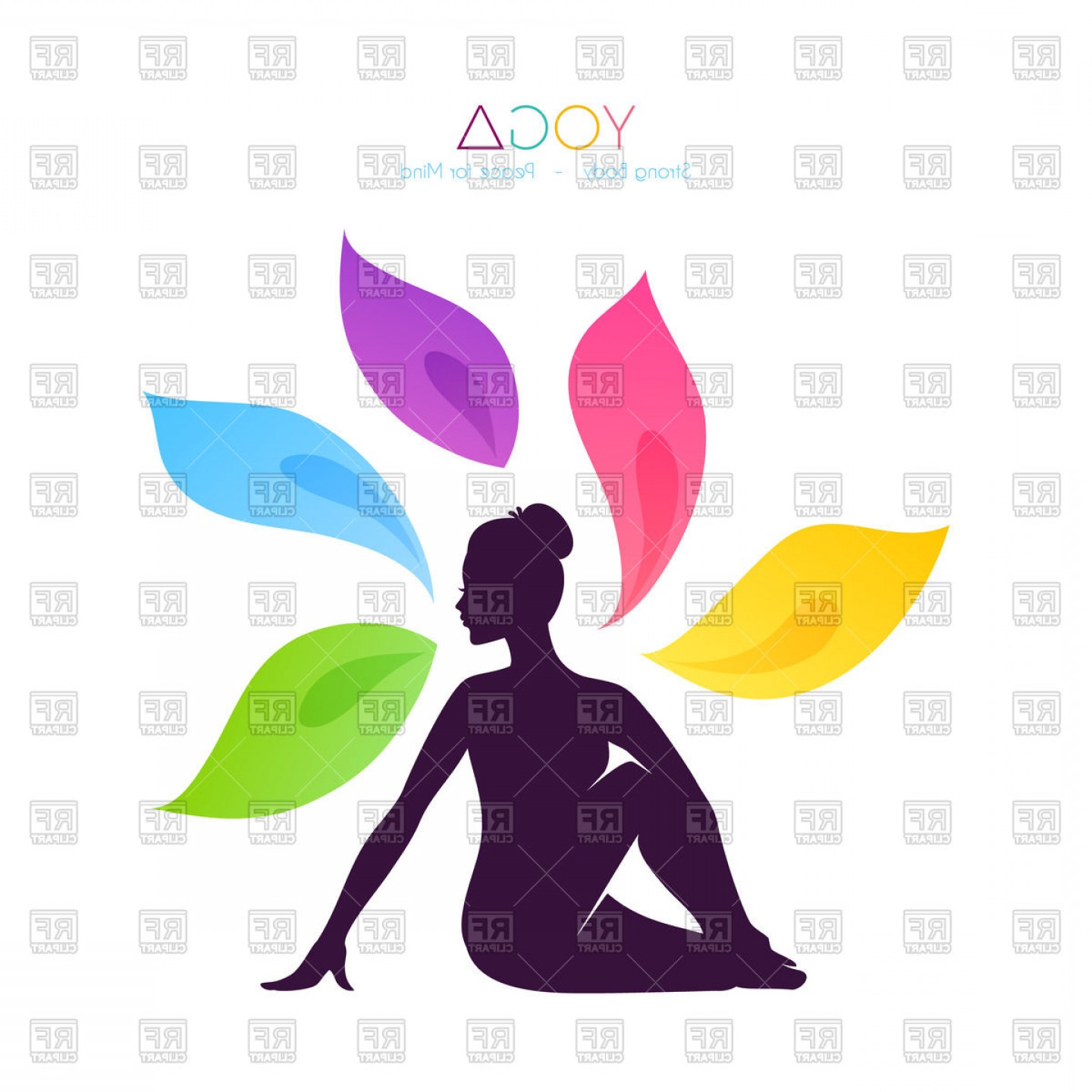1440x1440 Purple Silhouette Of Beautiful Woman Doing Yoga Vector Clipart