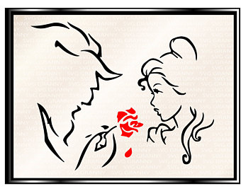 Download Beauty And The Beast Rose Silhouette at GetDrawings.com ...