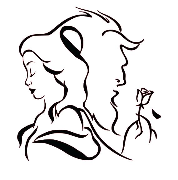 Beauty And The Beast Rose Silhouette at GetDrawings | Free download