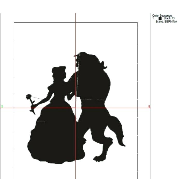 690x690 Beauty And The Beast Silhouette Plus Zoom Beauty And The Beast