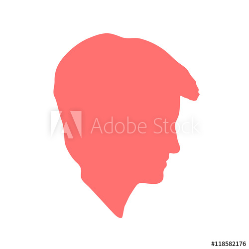500x500 Isolated Crimson Color Women,man Side View Vector Logo. Beauty