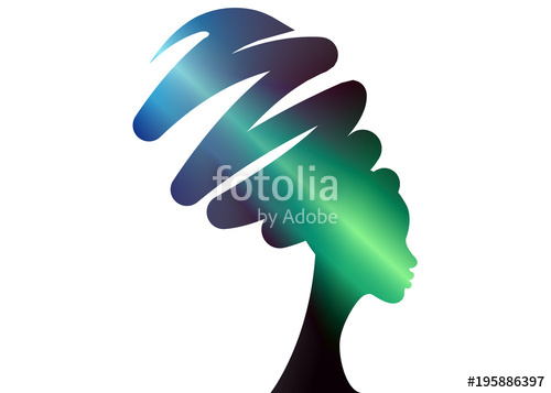 500x357 Hairstyle Concept With Beautiful Girl, Black Women Vector