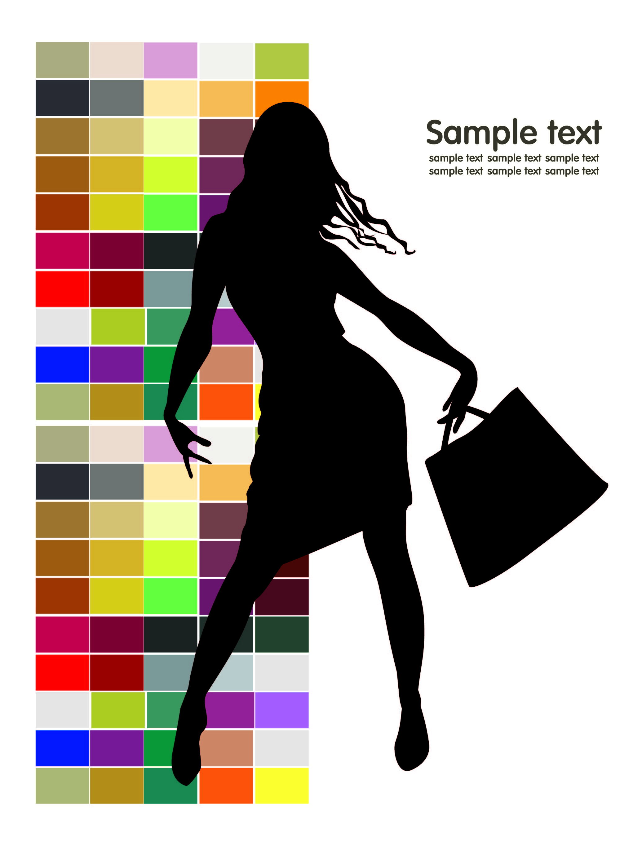 2071x2717 Fashion Shopping Beauty Silhouette 02 Vector Free Vector 4vector