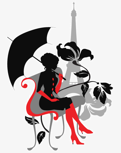 500x632 Beauty Silhouette Png Material, Beauty, Silhouette, Building Png