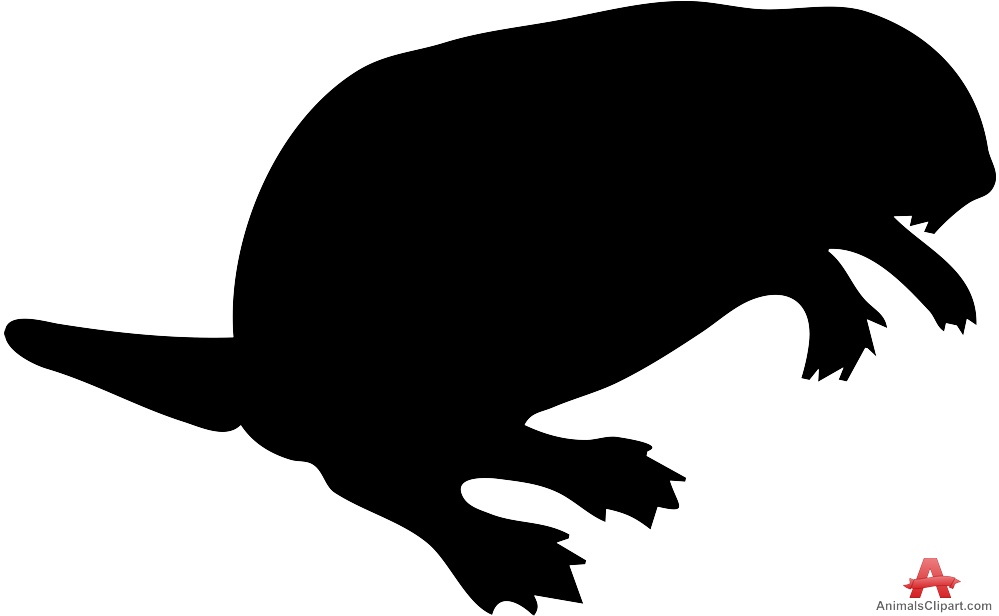 999x616 Large Beaver Silhouette Free Clipart Design Download