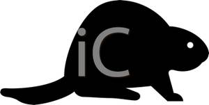 300x151 Picture A Black Silhouette Of A Beaver