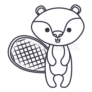 320x320 Woodland Animal Concept Represented By Cute Beaver Cartoon Icon