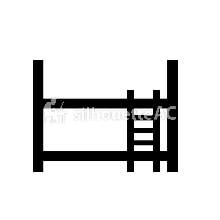 750x750 Free Silhouette Vector 2 Paragraphs, Bunk Bed